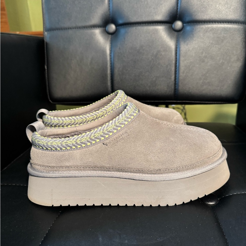 Koolaburra Gray Mules & Clogs Suede Slip-On